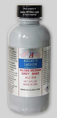 Alclad II 4oz. Bottle Gloss Medium Grey Base