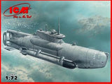 ICM Model Ships 1/72 WWII German U-Boat Type XXVIIB Seehund (Late) Midget Submarine Kit