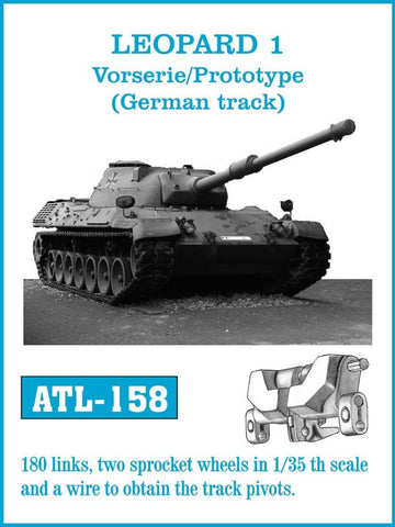 Friulmodel Military 1/35 Leopard 1 Vorserie/Protype (German) Track Set (180 Links & 2 Sprocket Wheels)