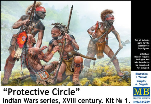Master Box 1/35 Protective Circle Indians XVIII Century (4) Kit