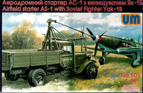 Unimodel Military 1/48 AS1 Airfield Starter Truck & Yak1B Soviet Fighter Kit