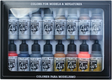 Vallejo Acrylic 17ml  Bottle Metallics Model Air Paint Set (16 Colors)