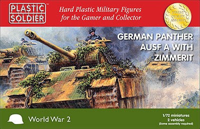 Plastic Soldier 1/72 WWII German Panther Ausf A Tank w/Zimmerit (2) Kit