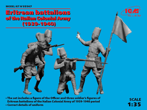 ICM Military Models 1/35 Eritrean Battalions of the Italian Colonial Army 1939-40 (4) (New Tool) Kit