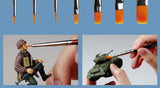 Master Tools Modeling Brush Set (Round #0, 1, 2/0, Flat 1/4", 1/8", 3/16", 7/32")