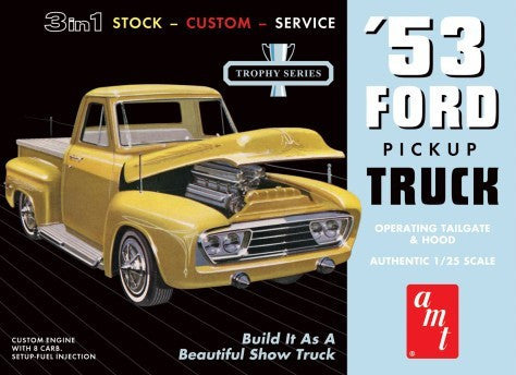 AMT Model Cars 1/25 1953 Ford Pickup Truck (3'n1) Kit