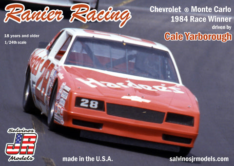 Salvinos Jr. 1/24 Cale Yarborough #28 Chevrolet Monte Carlo 1984 Daytona 500 Winner Race Car Kit