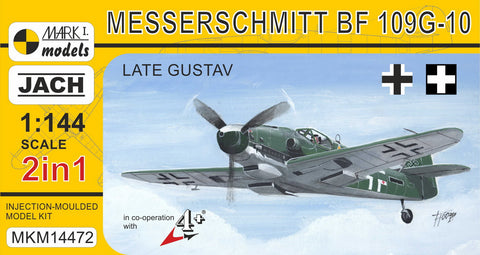Mark I 1/144 Messerschmitt Bf109G10 Late Gustav Fighter (2 in 1) Kit