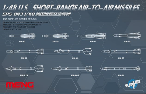 Meng Aircraft 1/48 US Short Range Air-to-Air Missiles Kit