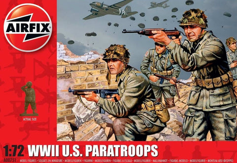 Airfix Military 1/72 WWII US Paratroops Figure Set (48)