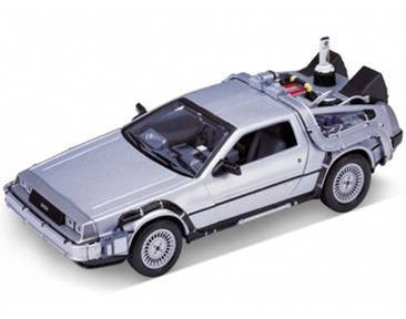 Welly Diecast 1/24 DeLorean Time Machine Back To The Future II (Met. Silver)