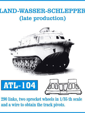 Friulmodel Military 1/35 Land-Wasser-Schlepper Late Prod Track Set (290 Links & 2 Sprocket Wheels)