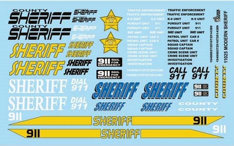 Gofer Decals 1/24-1/25 Modern Sheriff Graphics