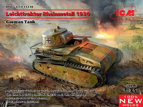 ICM Military Models 1/35 German Leichttraktor Rheinmetall 1930 Tank (New Tool) Kit