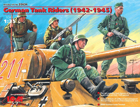 ICM Military Models 1/35 German Tank Riders 1942-45 (4) Kit