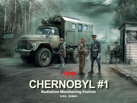 ICM Military Models 1/35 Chernobyl #1: Radiation Monitoring Station Diorama Set