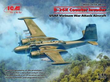 ICM 1/48 B26K Counter Invader USAF Attack Aircraft Vietnam War Kit