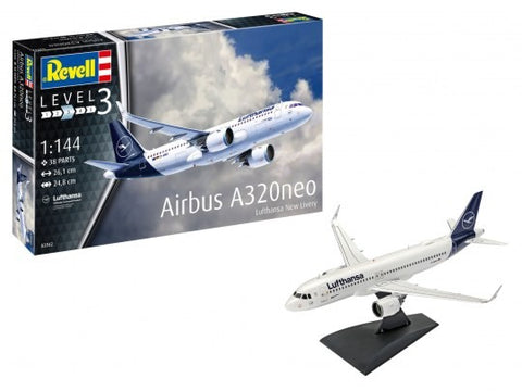 Revell Germany Aircraft 1/144 Airbus A320 Neo Lufthansa Airliner Kit