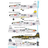 This is a highly detailed plastic assembly kit of the Sword Aircraft 1/72 RF80A Korean War US Air Force Photo Reconnaissance Fighter Paint Schemes
