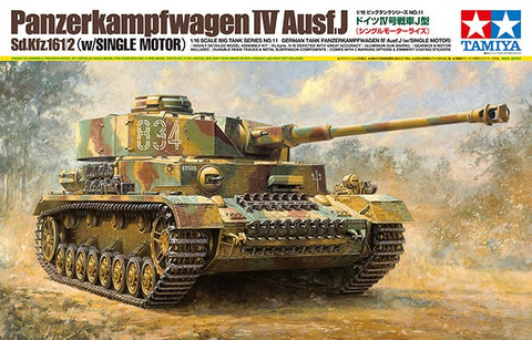 Tamiya Military 1/16 German PzKpfw IV Ausf J SdKfz 161/2 Tank w/Single Motor Kit