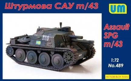 Unimodel Military 1/72 m/43 Assault SPG Tank Kit