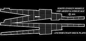 White Ensign Details 1/200 USS Arizona Anchor Chain Deck Plates for TSM Detail Set