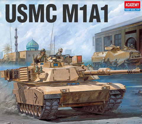 Academy Military 1:72 M1A1 Abrams USMC Version Tank Kit