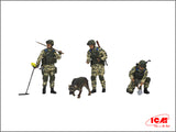 ICM Military 1/35 Brave Ukraine: Sappers (Minesweepers) of the Armed Forces of Ukraine (3) w/Dog & Equipment Kit