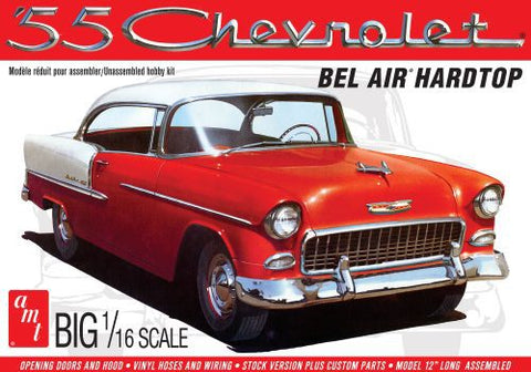 AMT MODEL CARS 1/16 1955 CHEVY BEL AIR HARDTOP KIT