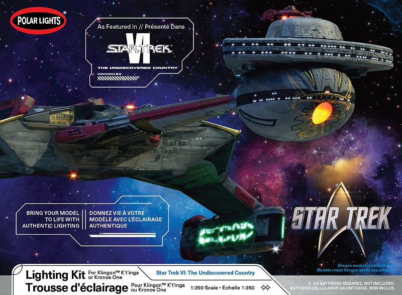 Polar Lights Sci-Fi 1/350 LED Lighting Kit for Star Trek The Undiscovered Country Klingon KTinga or Kronos One