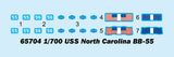 I Love Kit Ships 1/700 Top Grade North Carolina BB-55 Kit