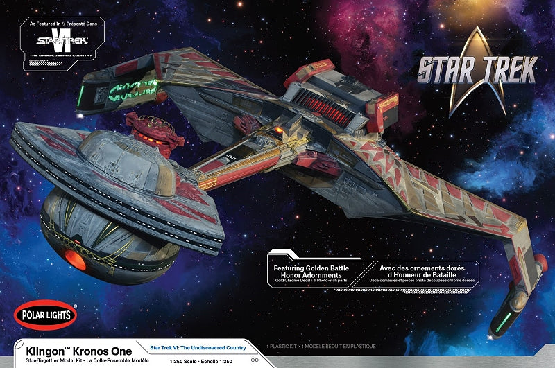 Polar Lights Sci-Fi 1/350 Star Trek The Undiscovered Country Klingon Kronos One Battle Cruiser Kit
