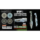 AKI Interactive Real Colors Set: WWII Luftwaffe Early War Lacquer Based Paint (4) 17ml Bottles