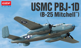 Academy Aircraft 1/48 USMC PBJ1D (B-25 Mitchell) Bomber Kit