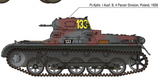 Academy Military 1/35 German Panzer I Ausf B & Sidecar Motorcycle w/3 Figures Kit