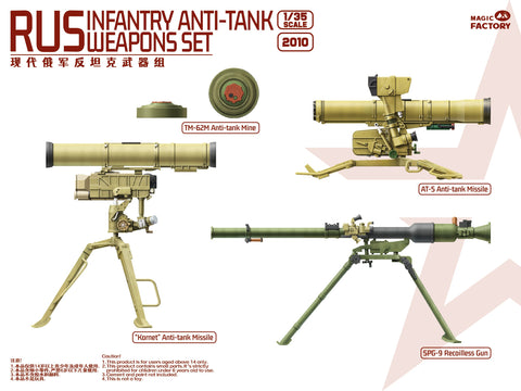 Magic Factory Military 1/35 Russian Infantry Anti-tank Weapons Set Kit