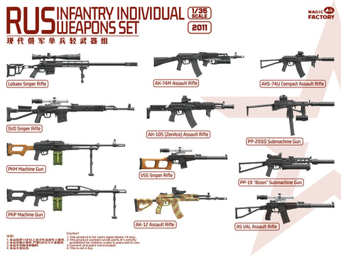 Magic Factory Military 1/35 Russian Individual Weapons Set Kit