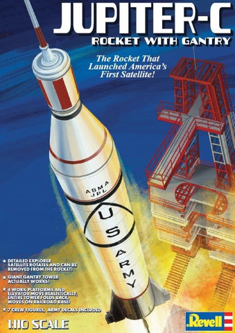 Revell-Monogram 1/110 Jupiter-C Rocket w/Gantry Tower & Crew (Exclusive Ltd Prod) Kit