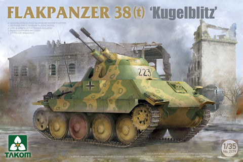 Takom Military 1/35 Flakpanzer 38(t) Kugelblitz Tank Kit