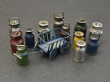 MiniArt Military 1/35 Milk Cans w/Small Cart Kit