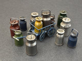 MiniArt Military 1/35 Milk Cans w/Small Cart Kit