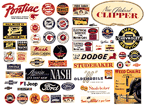 JL Innovative Design HO 1940-50's Vintage Automotive Posters/Signs (57)