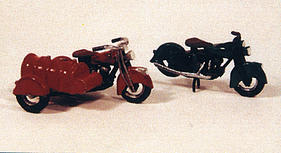 JL Innovative Design HO 1947 Motorcycles (2) 1 w/Fuel Tank Sidecar Metal Kit