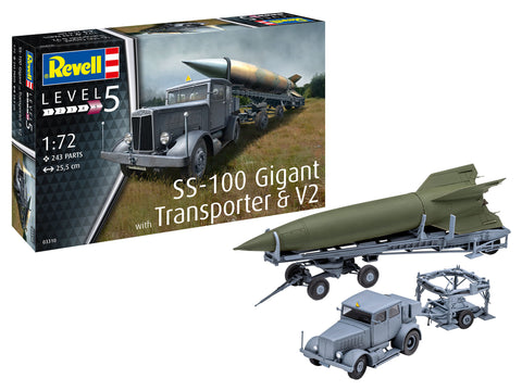 Revell Germany Military 1/72 SS100 Giant German Heavy Tractor w/Transporter & V2 Rocket Kit