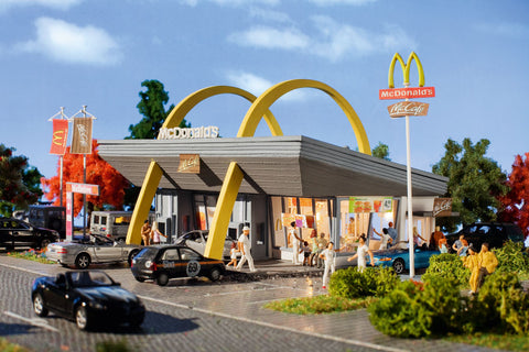 Vollmer HO McDonald's Restaurant w/McDrive Kit