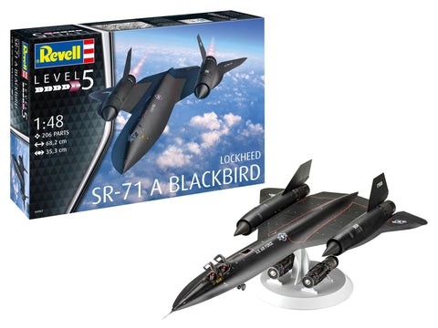 Revell Germany Aircarft 1/48 SR71A Blackbird Stealth Jet (New Tool Kit)
