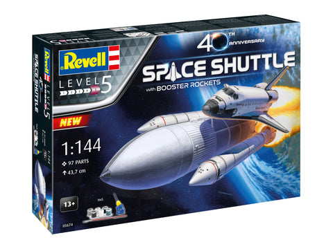 Revell Germany Space 1/144 Space Shuttle & Booster Rockets 40th Anniversary Kit w/paint & glue