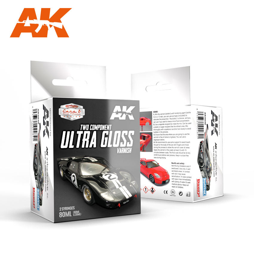 AK Interactive Cars & Civil Vehicles Series: Two-Part Component Ultra Gloss Varnish 80ml