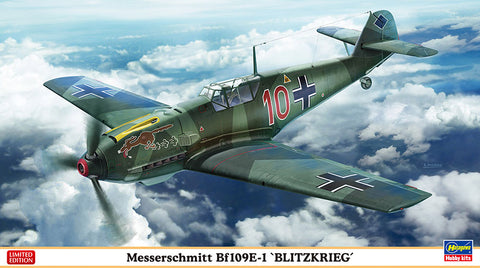 Hasegawa Aircraft 1/48 Messerschmitt Bf109E1 Blitzkrieg Fighter Ltd Edition Kit