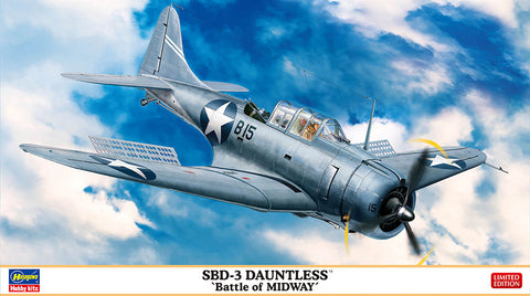 Hasegawa Aircraft 1/48 SBD3 Dauntless Aircraft Battle of Midway Ltd Edition Kit